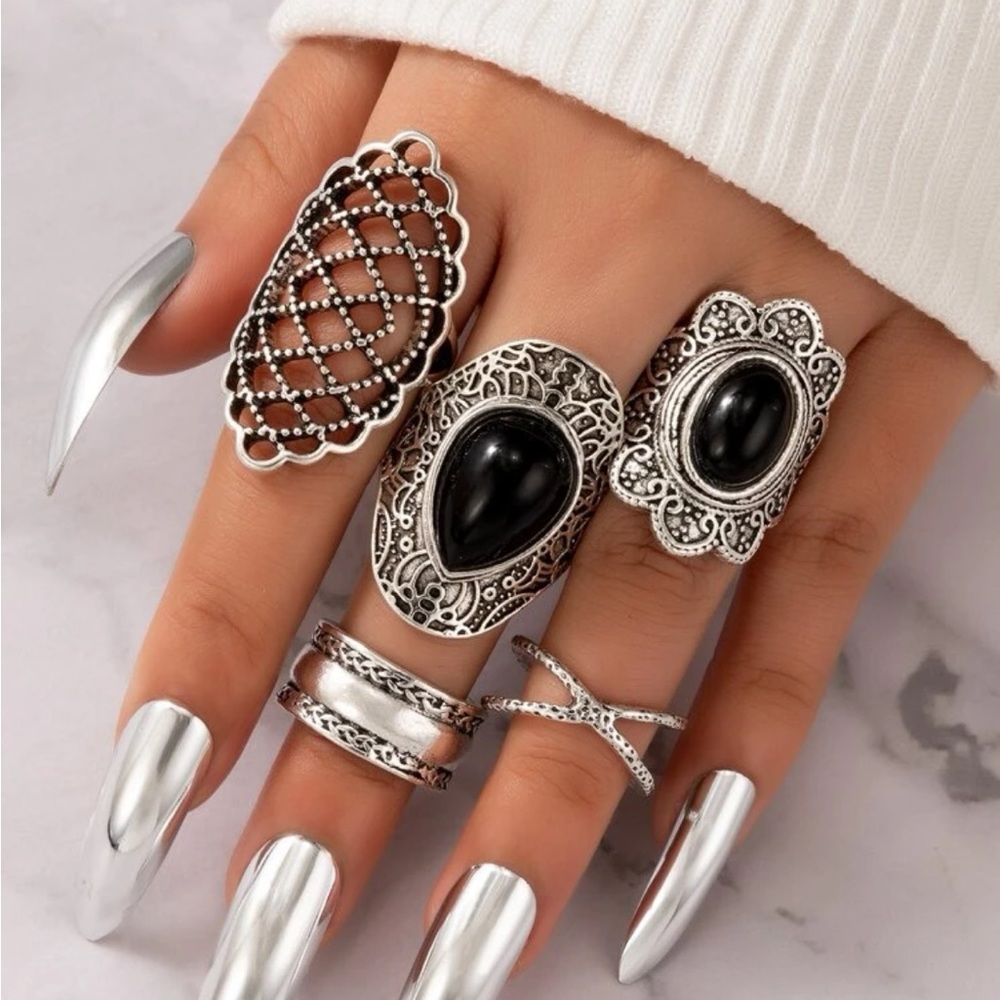 5 PSC Hollow Out Rings